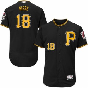 Men\'s Majestic Pittsburgh Pirates #18 Jon Niese Black Flexbase Authentic Collection MLB Jersey