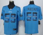 2015 New Nike Carolina Panthers #59 Kuechly Pro Line Blue Fashion Strobe Jerseys(Limited)