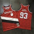 Blazers #93 Bape Red 1983-84 Hardwood Classics Jersey