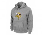 Minnesota Vikings Logo Pullover Hoodie Grey