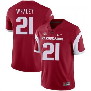 Arkansas Razorbacks 21 Devwah Whaley Red College Football Jersey