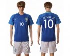 Brazil #10 Neymar Jr Away Soccer Country Jersey