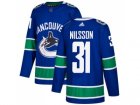 Men Adidas Vancouver Canucks #31 Anders Nilsson Blue Home Authentic Stitched NHL Jersey