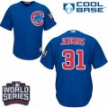 Youth Majestic Chicago Cubs #31 Fergie Jenkins Authentic Royal Blue Alternate 2016 World Series Bound Cool Base MLB Jersey