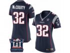 Womens Nike New England Patriots #32 Devin McCourty Navy Blue Team Color Super Bowl LI Champions NFL Jersey