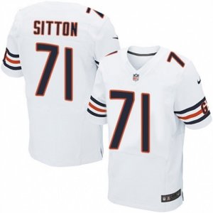 Mens Nike Chicago Bears #71 Josh Sitton Elite White NFL Jersey