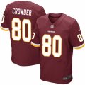 Mens Nike Washington Redskins #80 Jamison Crowder Elite Burgundy Red Team Color NFL Jersey