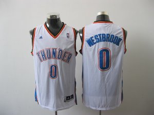 nba oklahoma city thunder #0 westbrook white[2011 swingman revolution 30]