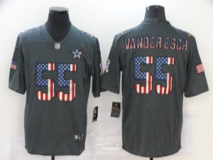 Nike Cowboys #55 Leighton Vander Esch 2019 Salute To Service USA Flag Fashion Limited