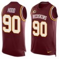 Mens Nike Washington Redskins #90 Ziggy Hood Limited Red Player Name & Number Tank Top NFL Jersey