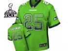 2015 Super Bowl XLIX Nike Seattle Seahawks #25 Richard Sherman Green Jerseys(Elite Drift Fashion)
