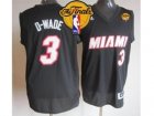 nba miami heat #3 d-wade black[2013 finals]