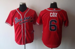 mlb atlanta braves #6 cox red