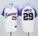 Mitchell And Ness 1973 Atlanta Braves #29 John Smoltz White Throwback Stitched Baseball Jersey