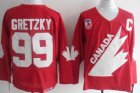 Team Canada #99 Gretzky Throwback Jersey red