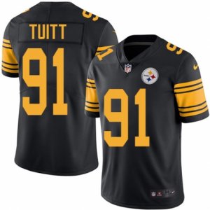 Men Nike Pittsburgh Steelers #91 Stephon Tuitt Black Color Rush Limited Jersey