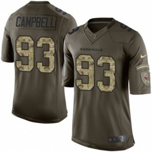 Mens Nike Arizona Cardinals #93 Calais Campbell Limited Green Salute to Service NFL Jersey