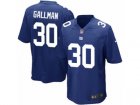 Mens Nike New York Giants #30 Wayne Gallman Game Royal Blue Team Color NFL Jersey