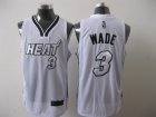 nba miami heat #3 wade white[swingman full white]