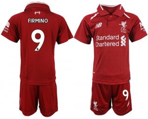 2018-19 Liverpool 9 FIRMINO Home Youth Soccer Jersey