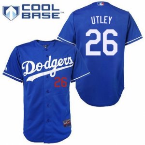 Men\'s Majestic Los Angeles Dodgers #26 Chase Utley Authentic Royal Blue Cool Base MLB Jersey