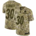 Mens Nike Pittsburgh Steelers #30 James Conner Limited Camo 2018 Salute to Service NFL Jersey