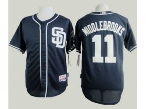 Mlb San Diego Padres #11 Will Middlebrooks Dark Blue Jerseys