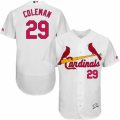 Mens Majestic St. Louis Cardinals #29 Vince Coleman White Flexbase Authentic Collection MLB Jersey