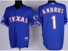 MLB jerseys Texas Rangers #1 Elvis Andrus Blue[Cool Base 40th Anniversary Patch]