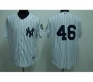 New York Yankees #46 Pettitte 2009 world series patchs white