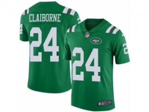 Mens Nike New York Jets #24 Morris Claiborne Limited Green Rush NFL Jersey