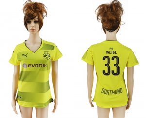 2017-18 Dortmund 33 WEIGL Home Women Soccer Jersey