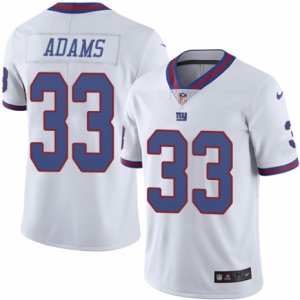 Mens Nike New York Giants #33 Andrew Adams Limited White Rush NFL Jersey