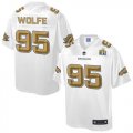 Nike Denver Broncos #95 Derek Wolfe White Men NFL Pro Line Super Bowl 50 Fashion Game Jersey