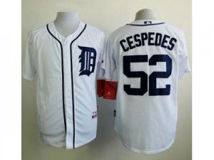 MLB Detroit Tigers #52 Yoenis Cespedes White Cool Base jerseys