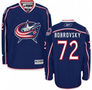 Mens Reebok Columbus Blue Jackets #72 Sergei Bobrovsky Premier Navy Blue Home NHL Jersey