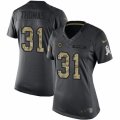 Women's Nike Miami Dolphins #31 Michael Thomas Limited Black 2016 Salute to Service NFL Jersey