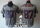 Nike Denver Broncos #87 Eric Decker Grey Shadow Super Bowl XLVIII NFL Elite Jersey