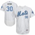 Men's Majestic New York Mets #30 Nolan Ryan Authentic White 2016 Father's Day Fashion Flex Base MLB Jersey