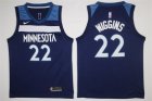 Timberwolves #22 Andrew Wiggins Navy Nike Jersey