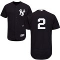 Men's Majestic New York Yankees #2 Derek Jeter Navy Flexbase Authentic Collection MLB Jersey