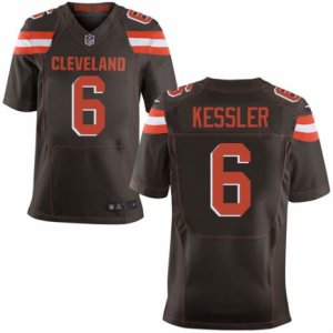 Mens Nike Cleveland Browns #6 Cody Kessler Elite Brown Team Color NFL Jersey