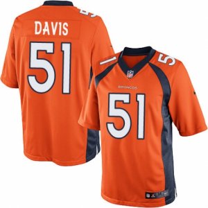 Mens Nike Denver Broncos #51 Todd Davis Limited Orange Team Color NFL Jersey