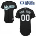 Customized Florida Marlins Jersey Black Home Cool Base Baseball