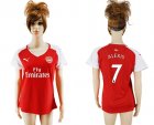 2017-18 Arsenal 7 ALEXIS Home Women Soccer Jersey