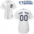 Customized Tigers Jersey White Home Cool Base Baseball