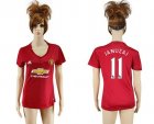 Womens Manchester United #11 Januzaj Red Home Soccer Club Jersey