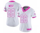 Women's Nike Baltimore Ravens #28 Terrance West Limited Rush Fashion Pink NFL Jersey