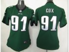 Nike women nfl jerseys philadelphia eagles #91 cox green