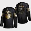 Oilers #97 Connor McDavid Black Gold Adidas Jersey